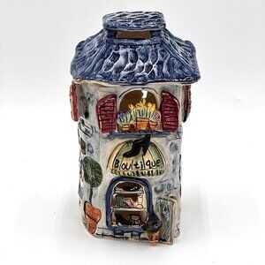 Heather Goldminc 2000 Blue Sky Clayworks Shoe Boutique Tea Light Holder ceramic